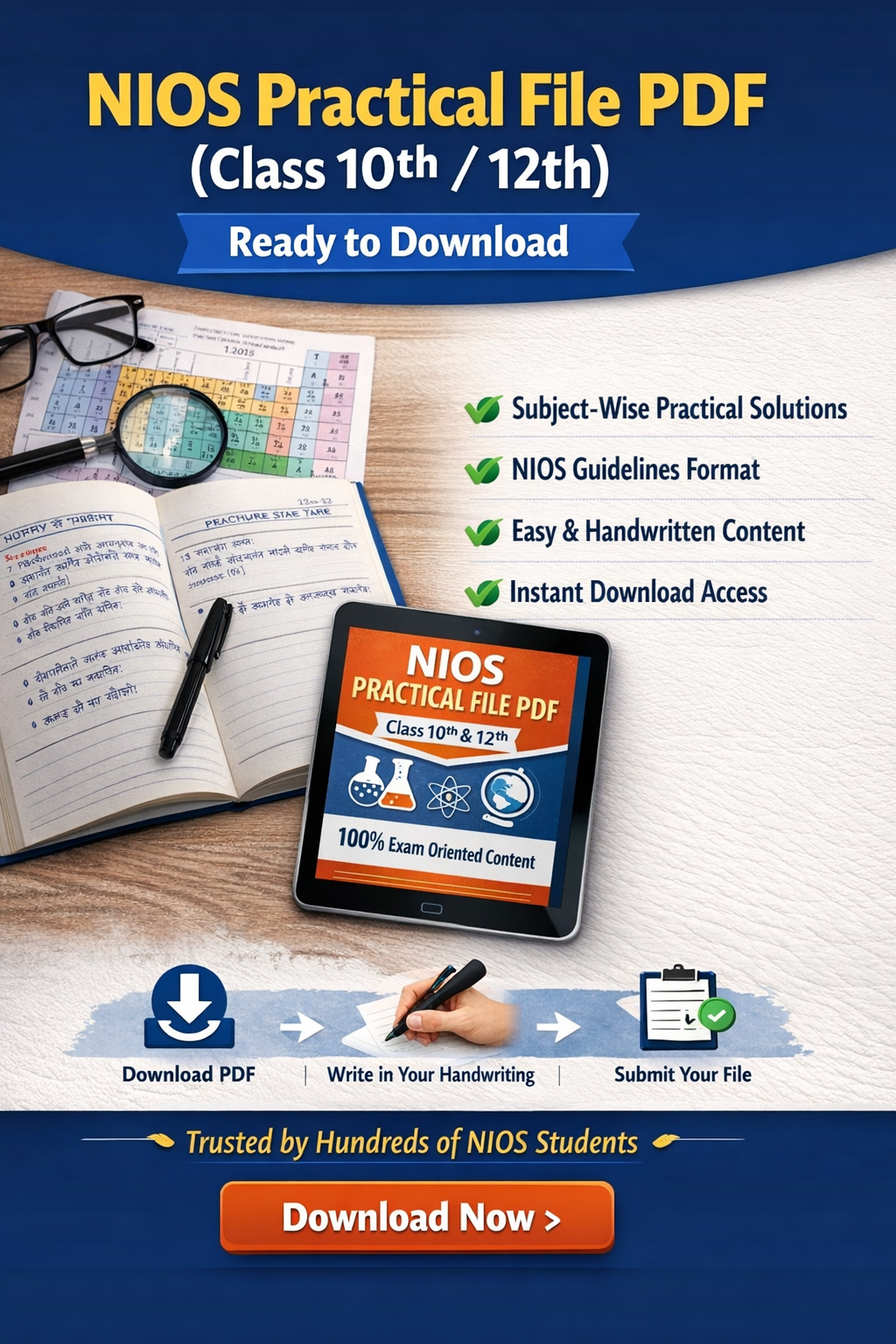 NIOS Practical File PDF Class 10th (Science and Technology)
